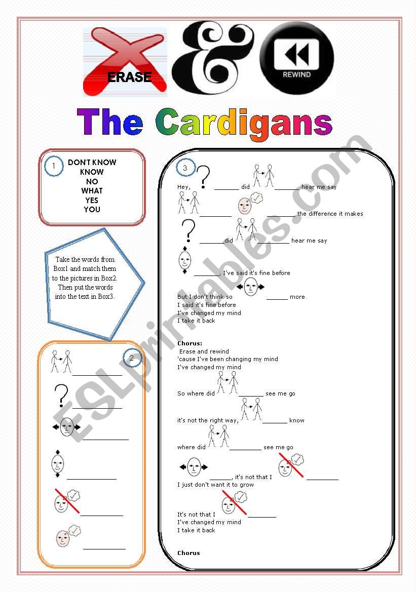 SONG! Erase and Rewind [The Cardigans]